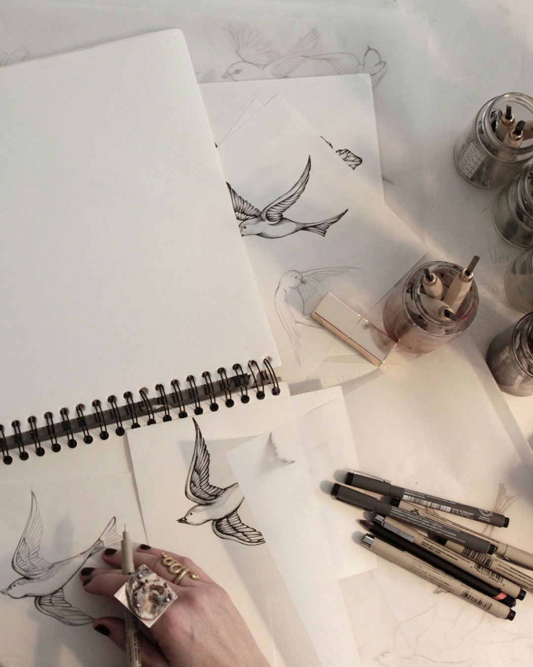 A book with bird print